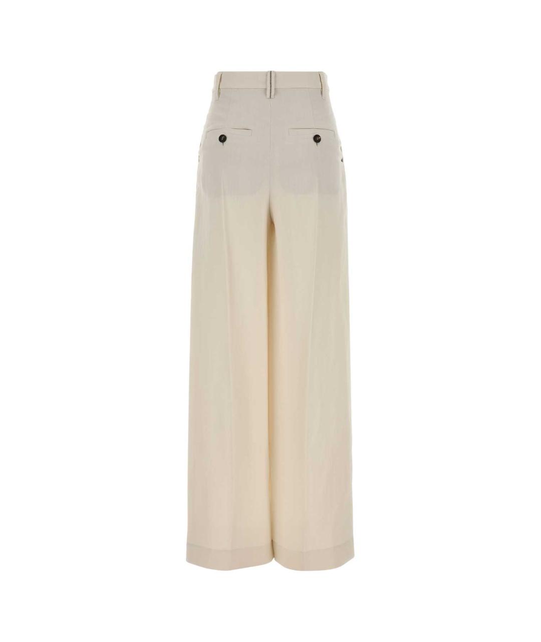 BRUNELLO CUCINELLI Бежевые прямые брюки, фото 2