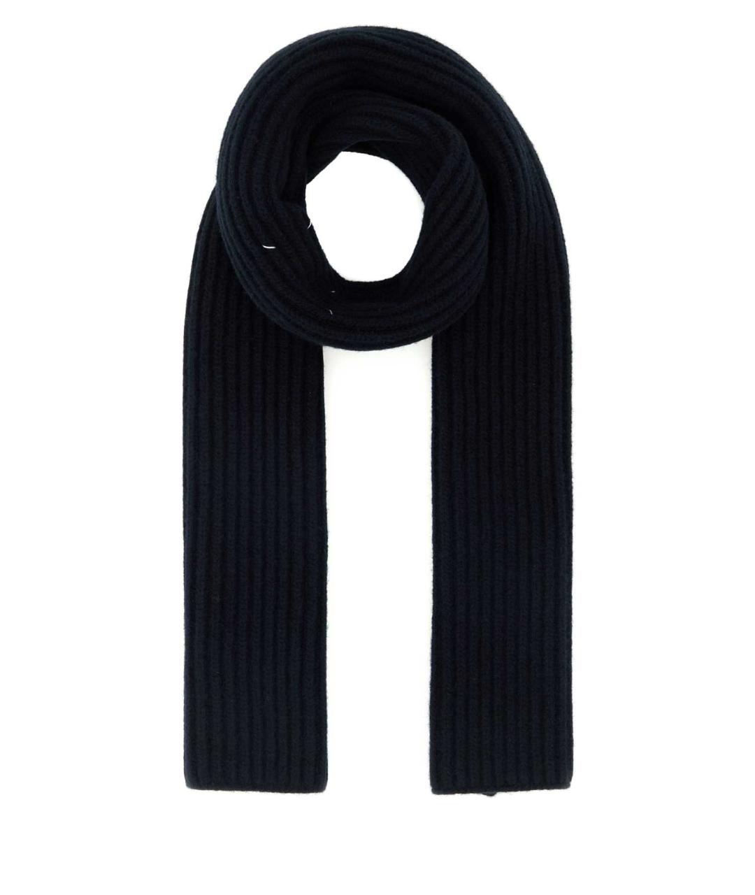 MAISON MARGIELA Темно-синий шерстяной шарф, фото 1
