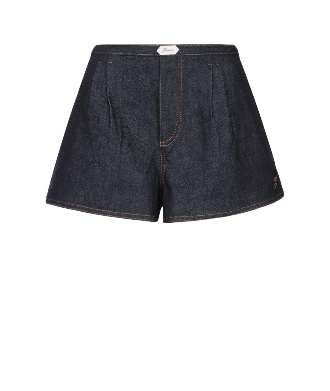 JACQUEMUS Темно-синие хлопковые шорты, фото 1