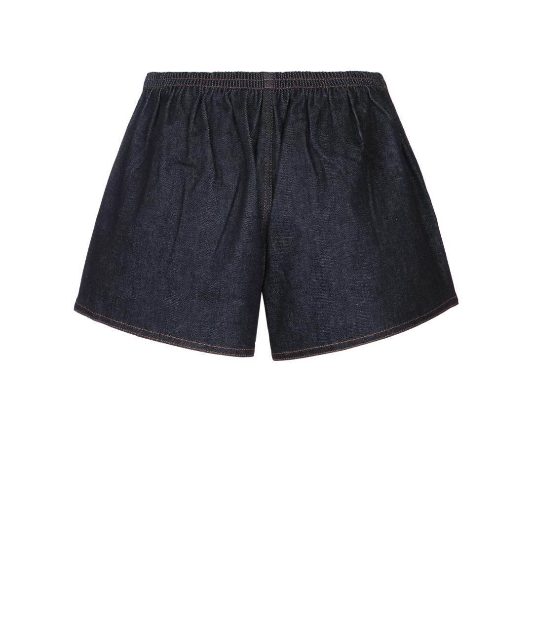 JACQUEMUS Темно-синие хлопковые шорты, фото 2
