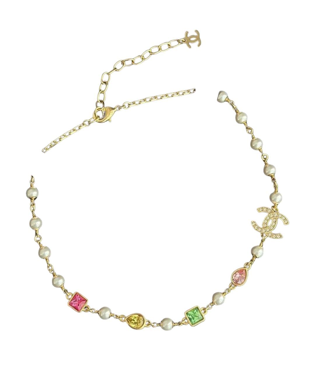 CHANEL Золотое металлическое колье, фото 1