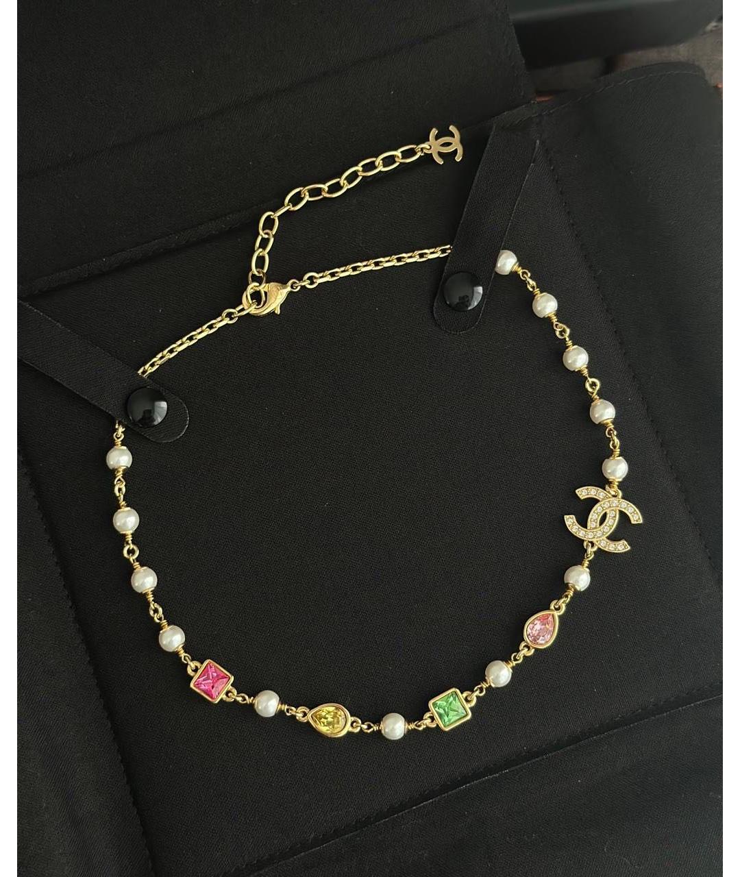 CHANEL Золотое металлическое колье, фото 2