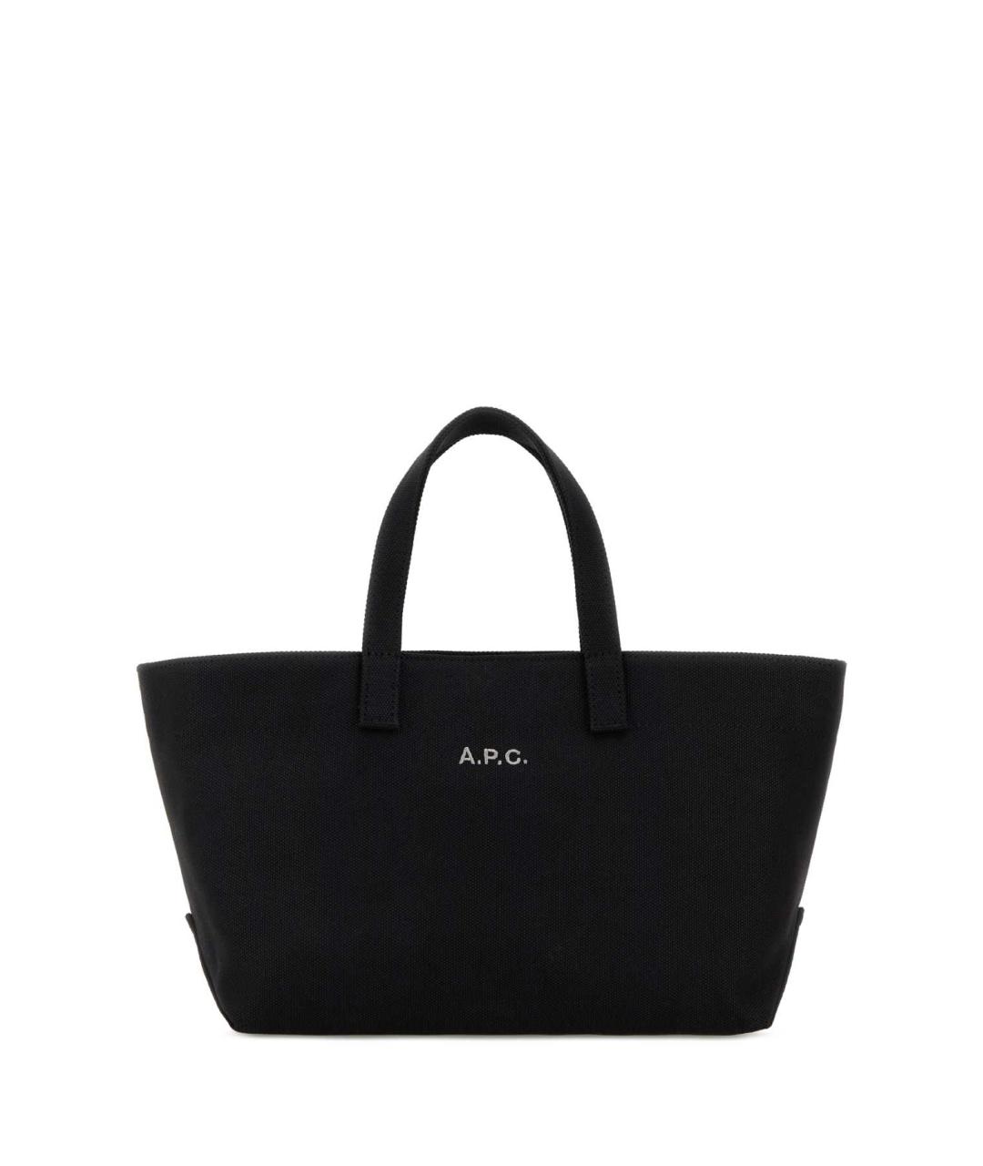 A.P.C. Черная хлопковая сумка тоут, фото 1