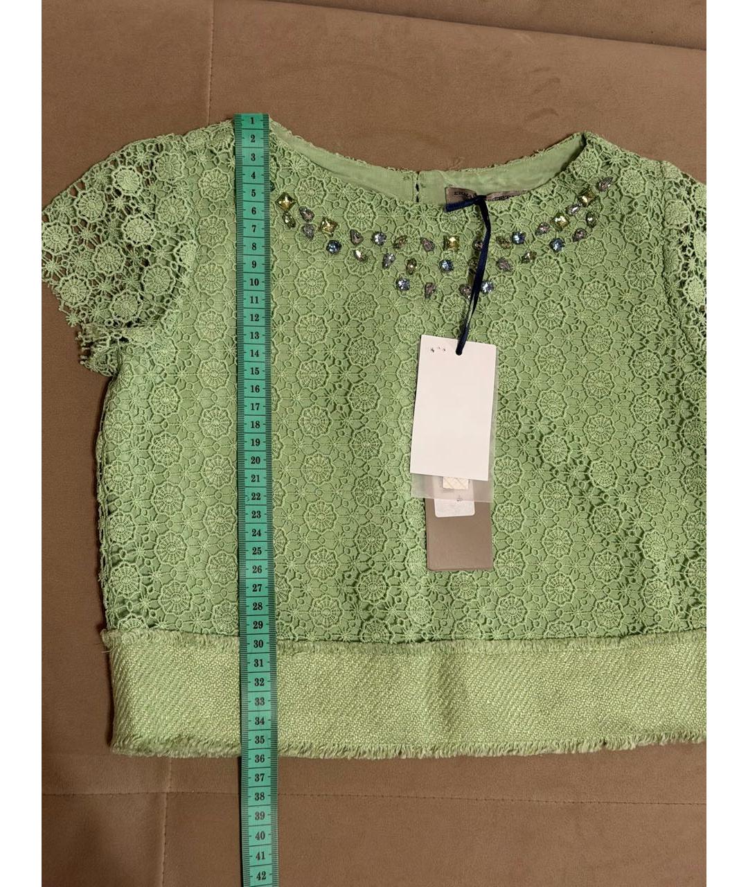 ERMANNO SCERVINO Зеленая полиэстеровая рубашка/блузка, фото 7