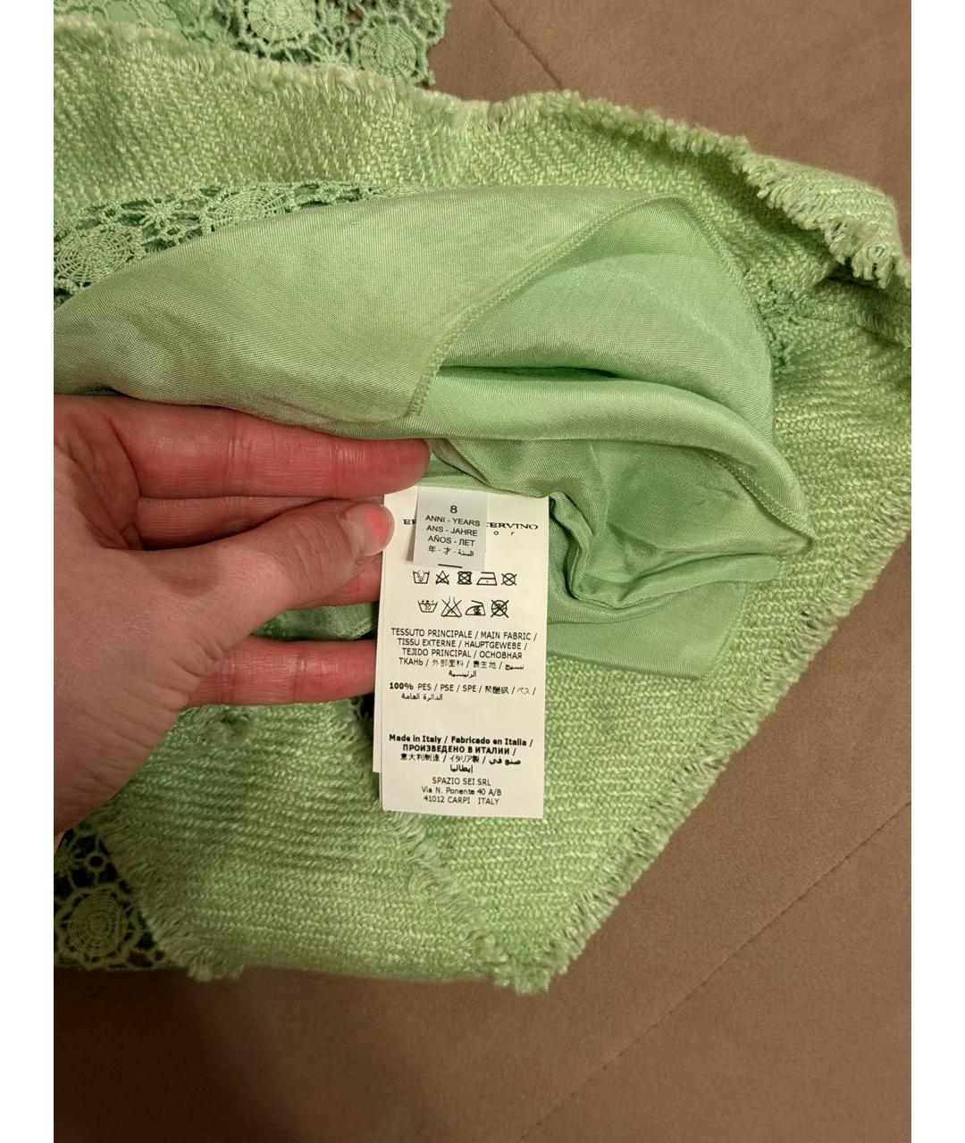 ERMANNO SCERVINO Зеленая полиэстеровая рубашка/блузка, фото 8