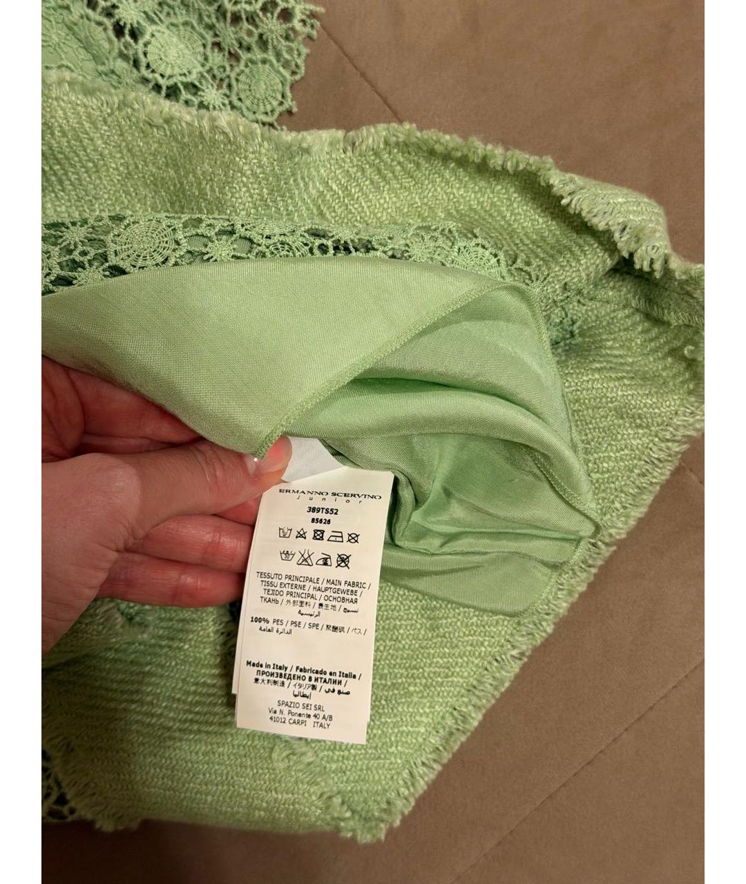 ERMANNO SCERVINO Зеленая полиэстеровая рубашка/блузка, фото 6