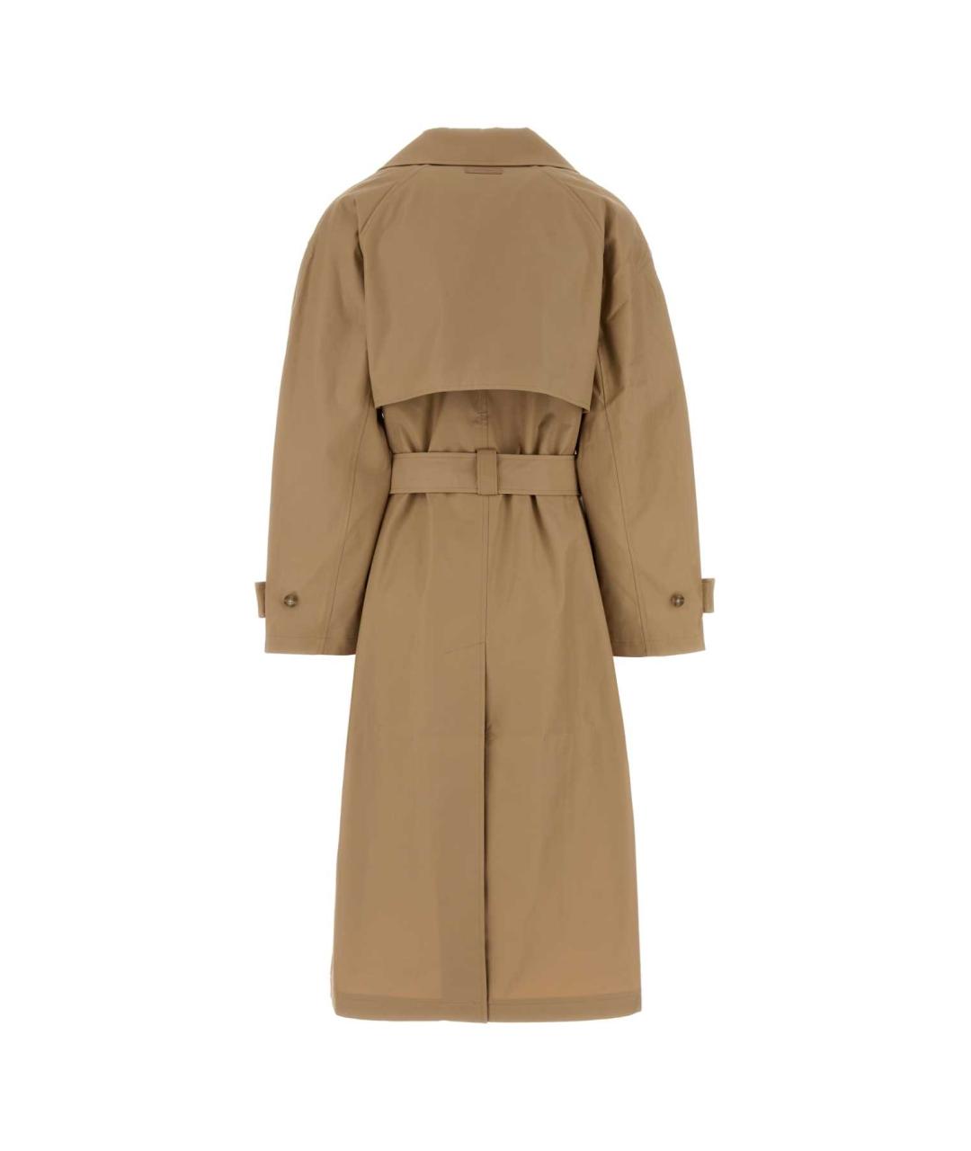 CALVIN KLEIN Бежевый хлопковый тренч/плащ, фото 2