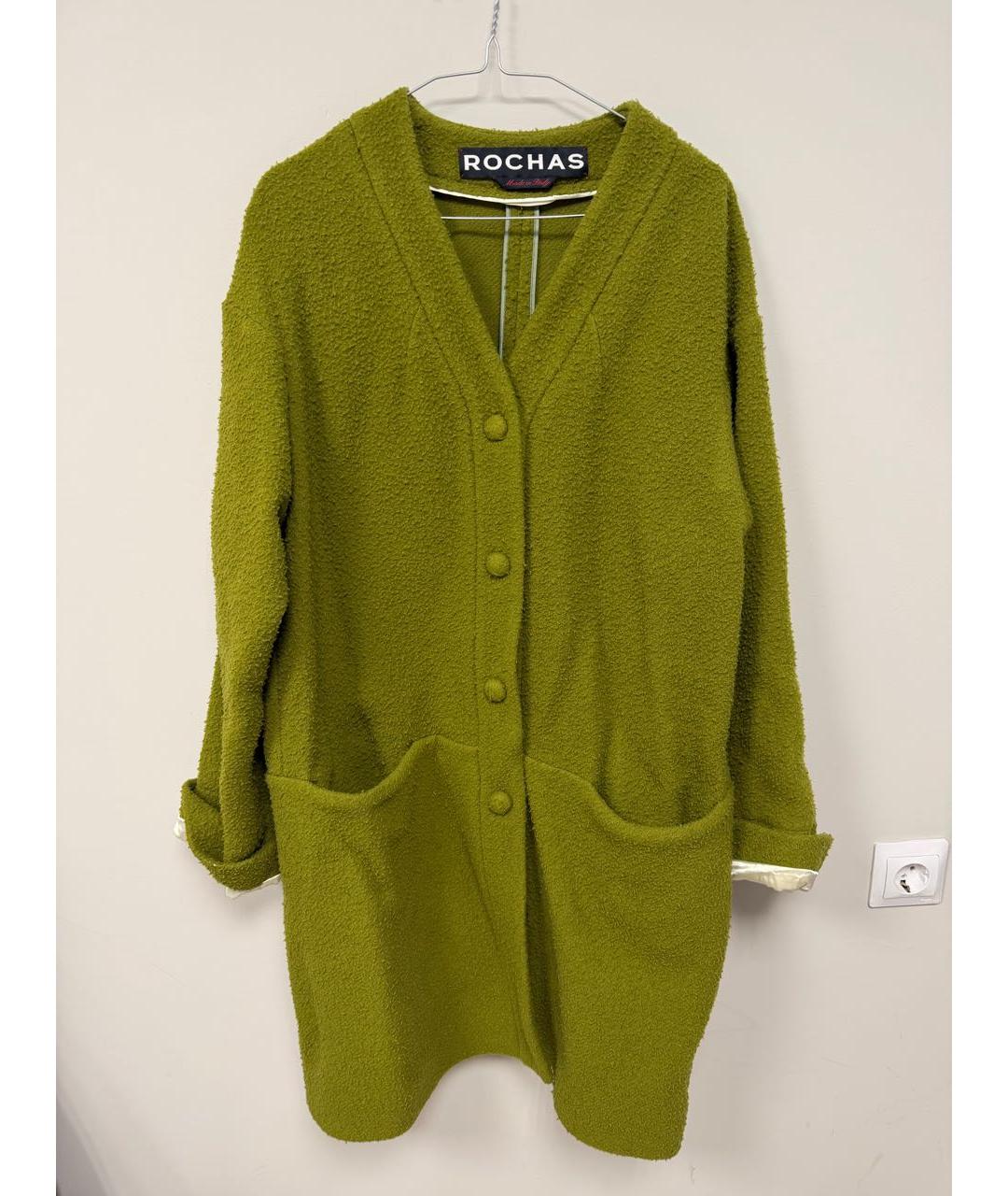 ROCHAS Зеленые шерстяное пальто, фото 5