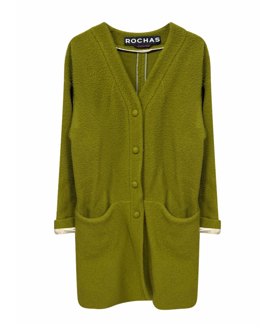 ROCHAS Зеленые шерстяное пальто, фото 1