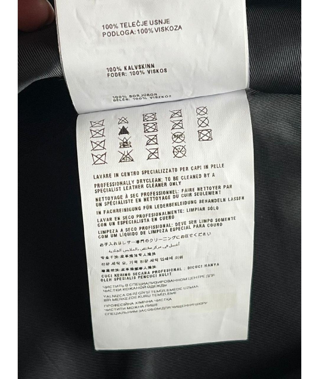 MIU MIU Черная кожаная юбка мини, фото 5