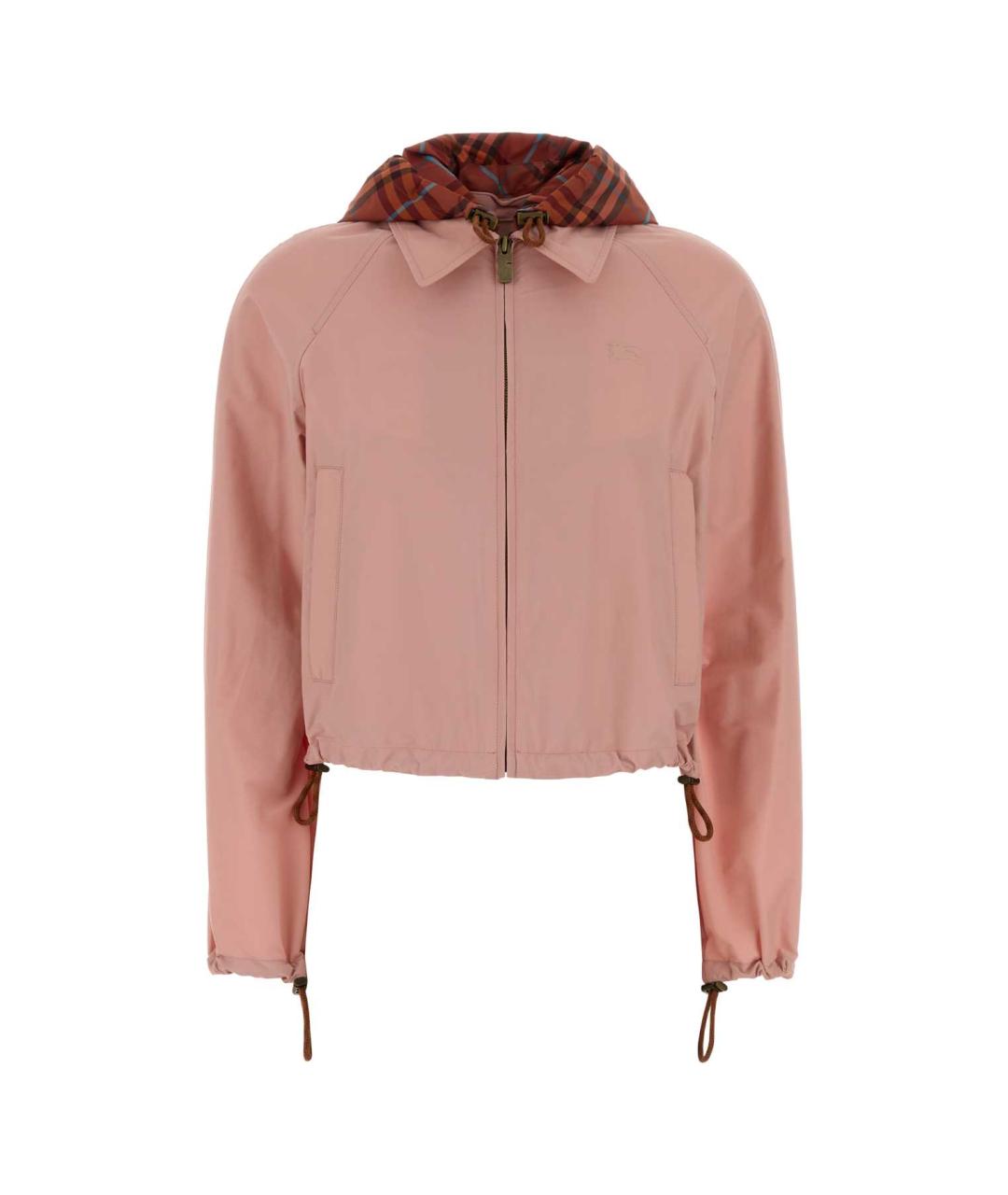 BURBERRY Розовая полиамидовая куртка, фото 1