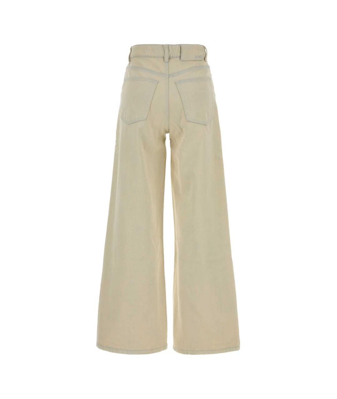 A.P.C. Бежевые хлопковые прямые джинсы, фото 2