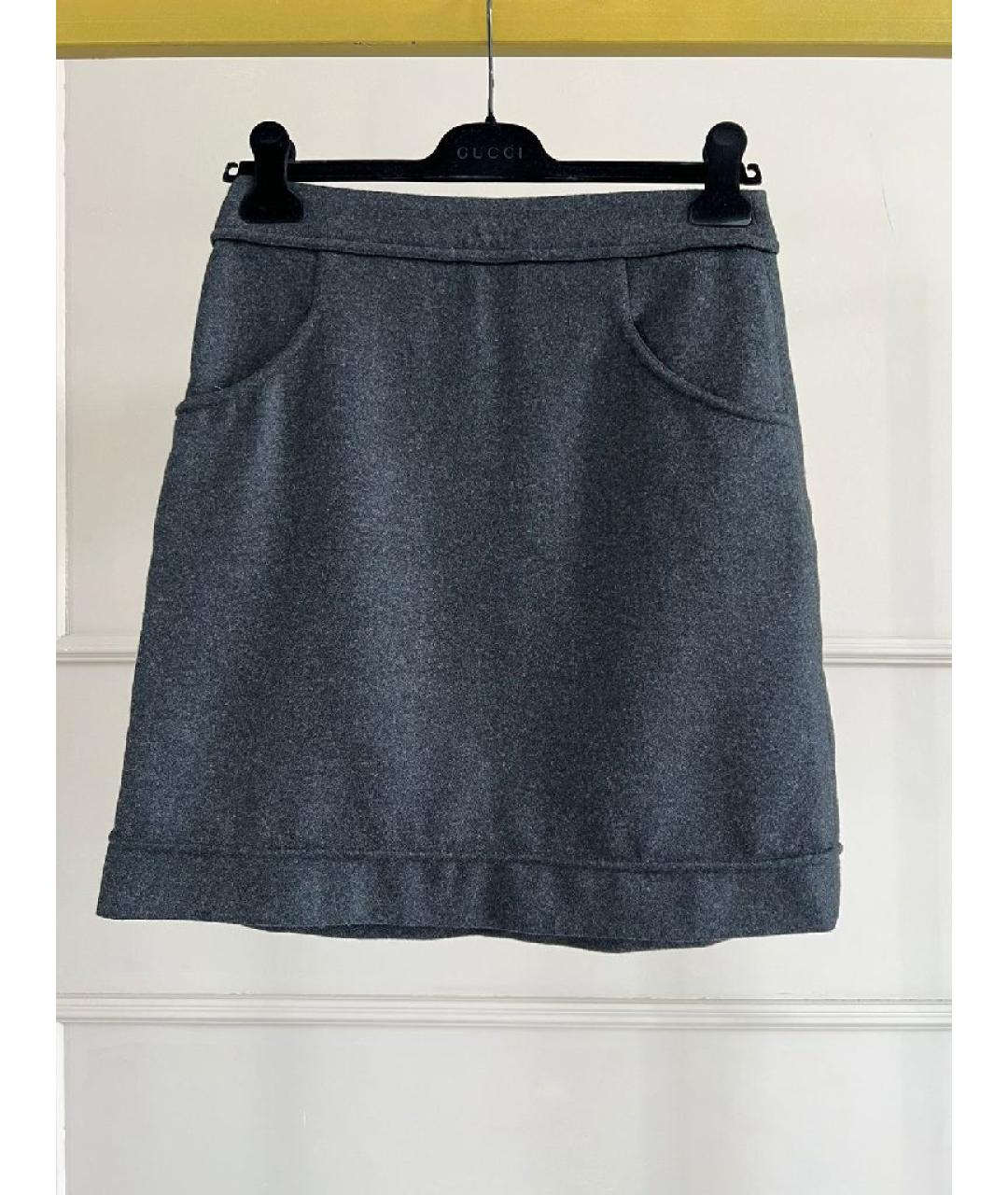 CHANEL Антрацитовая юбка мини, фото 8