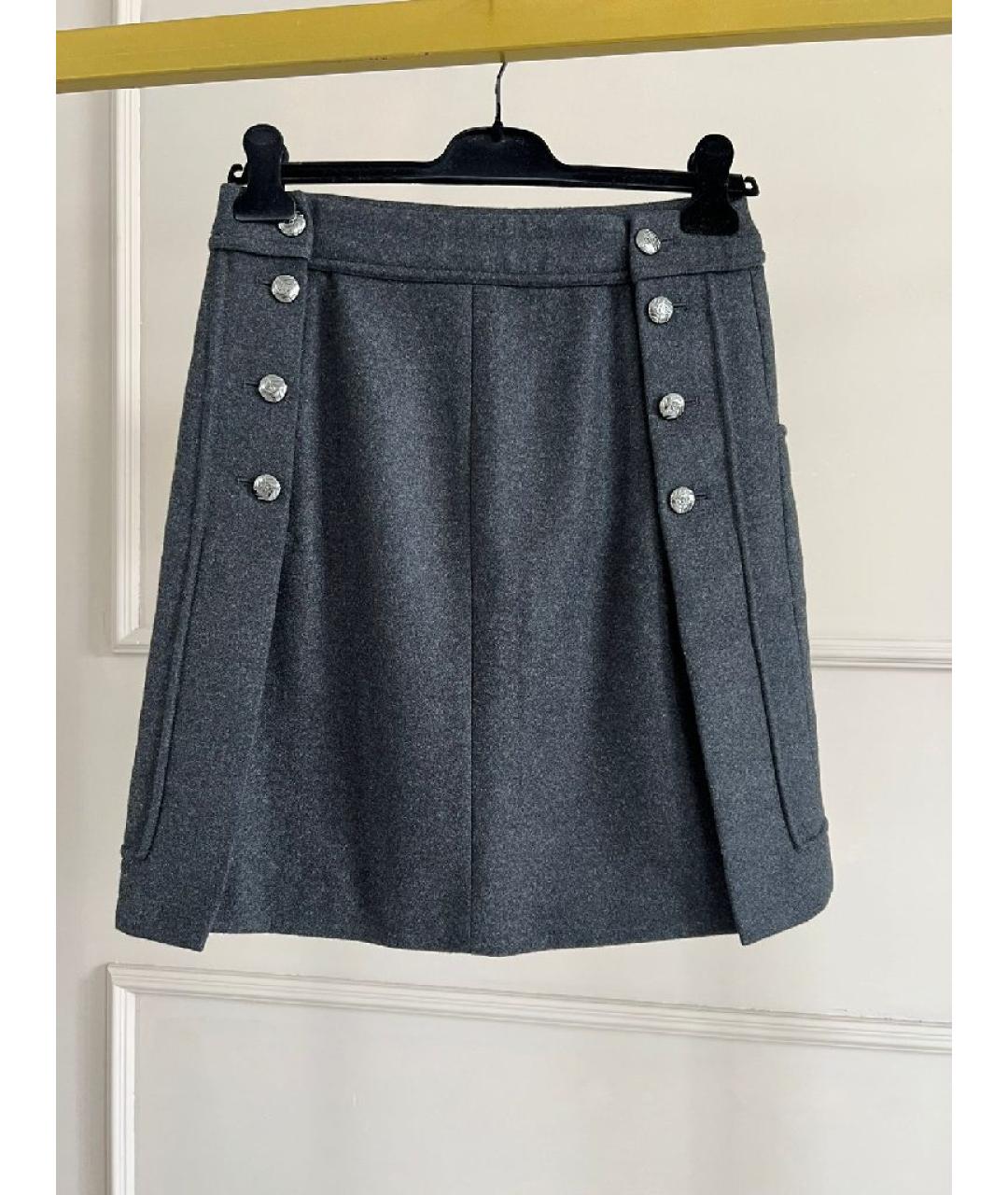 CHANEL Антрацитовая юбка мини, фото 2