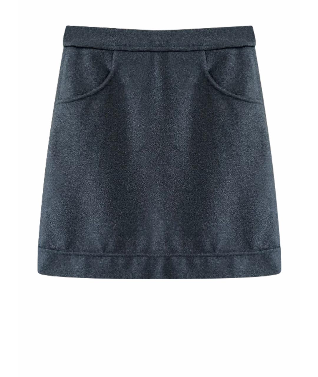 CHANEL Антрацитовая юбка мини, фото 1