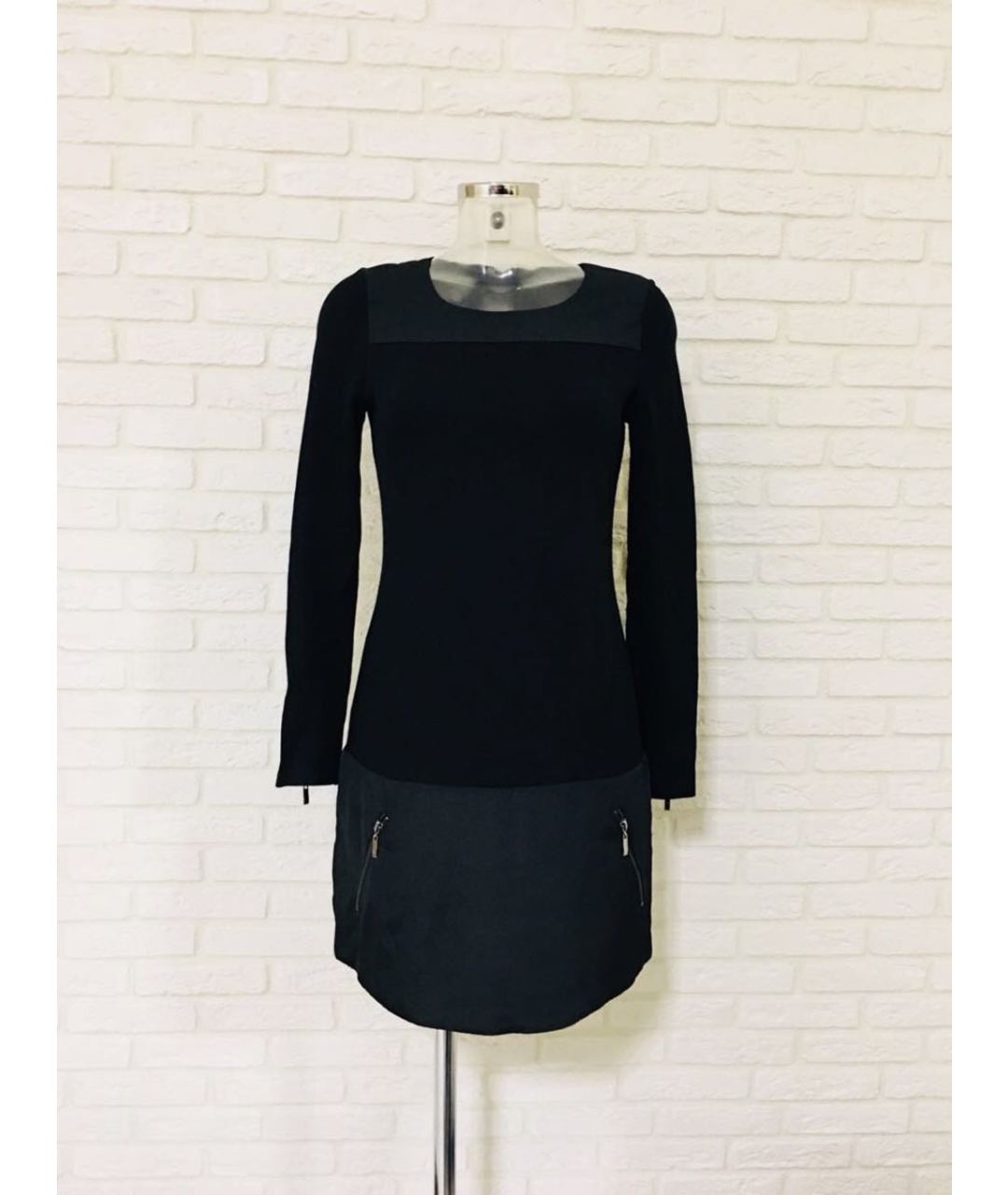 SPORTMAX Черное шерстяное повседневное платье, фото 2