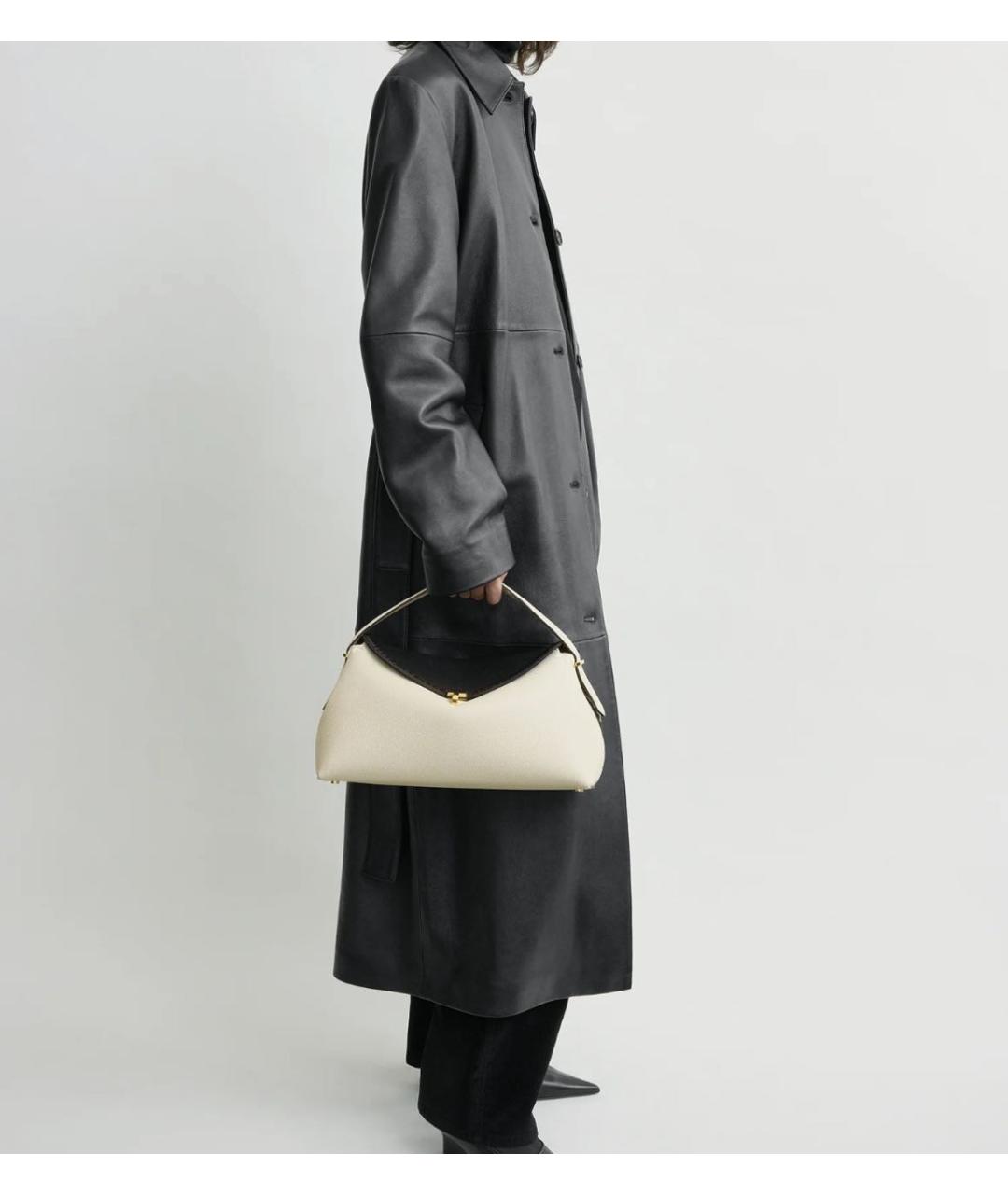 TOTEME Бежевая кожаная сумка через плечо, фото 2