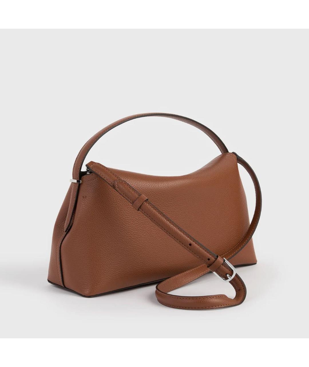 TOTEME Коричневая кожаная сумка через плечо, фото 4