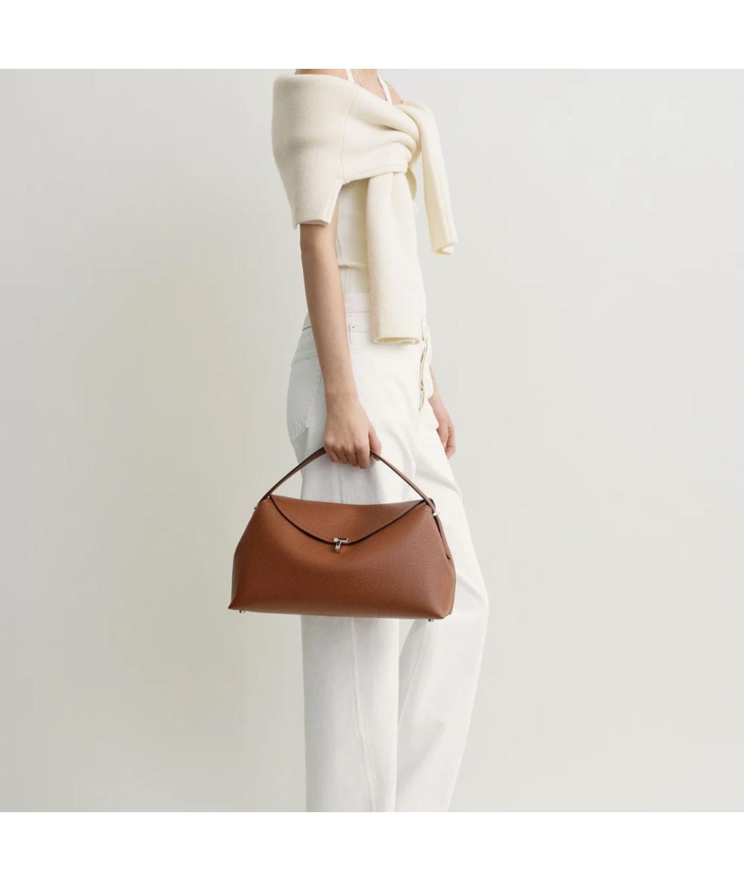 TOTEME Коричневая кожаная сумка через плечо, фото 2