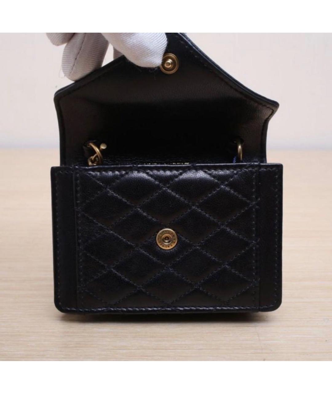 SAINT LAURENT Черная кожаная сумка через плечо, фото 2