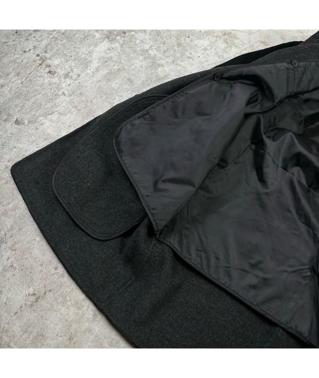 YVES SAINT LAURENT BEAUTY Черное шерстяное пальто, фото 5