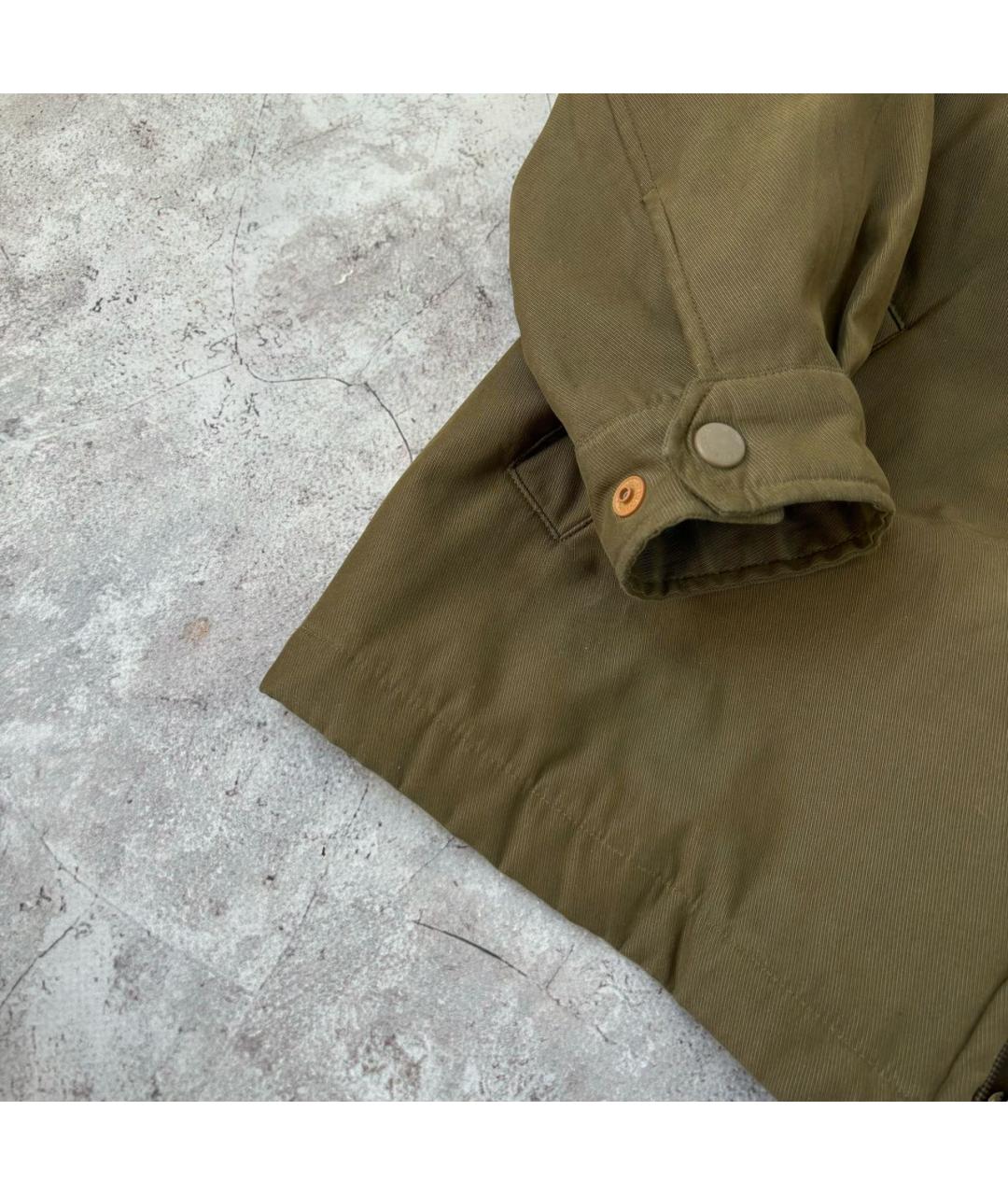 BALENCIAGA Хаки хлопковая куртка, фото 5