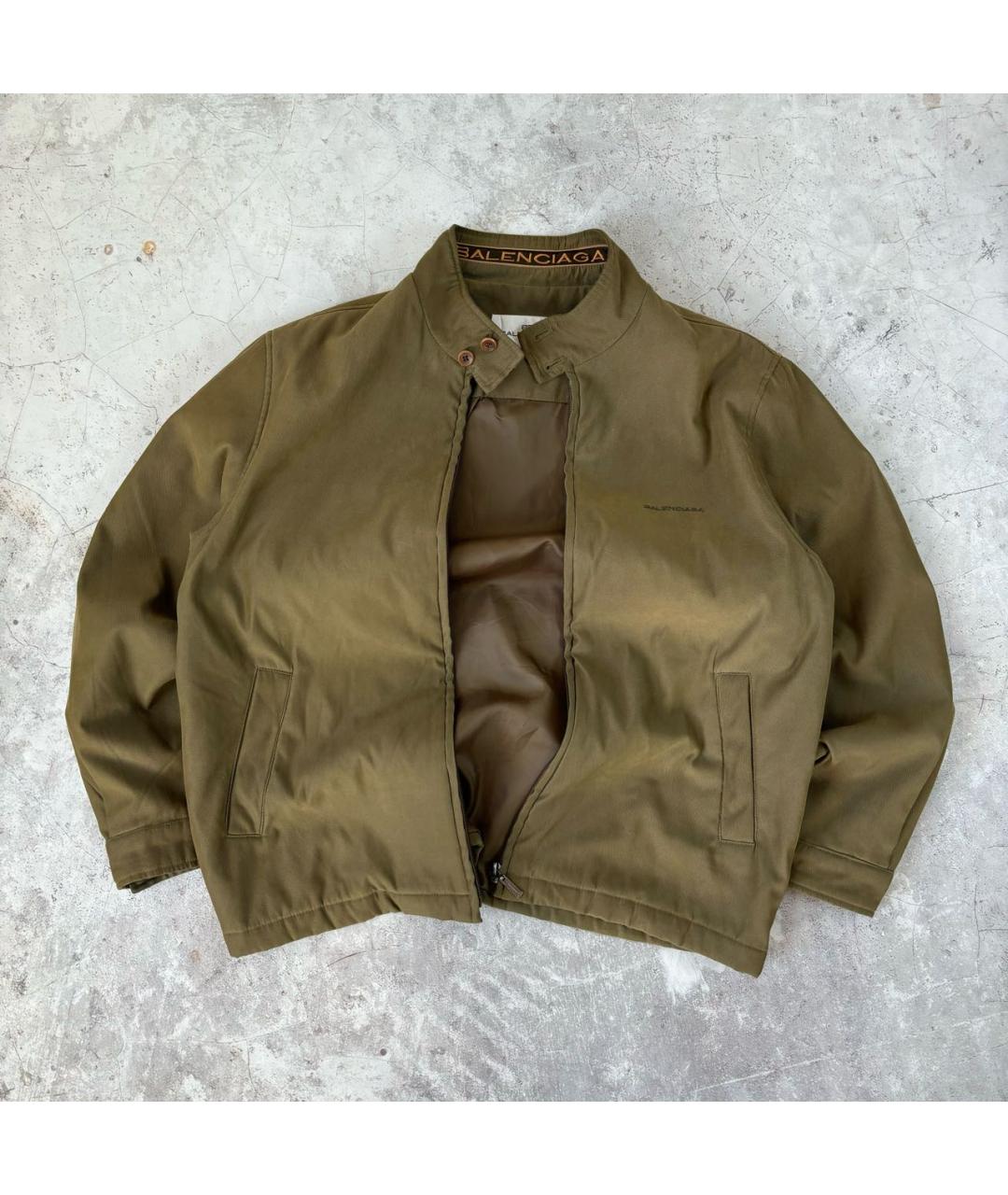 BALENCIAGA Хаки хлопковая куртка, фото 9