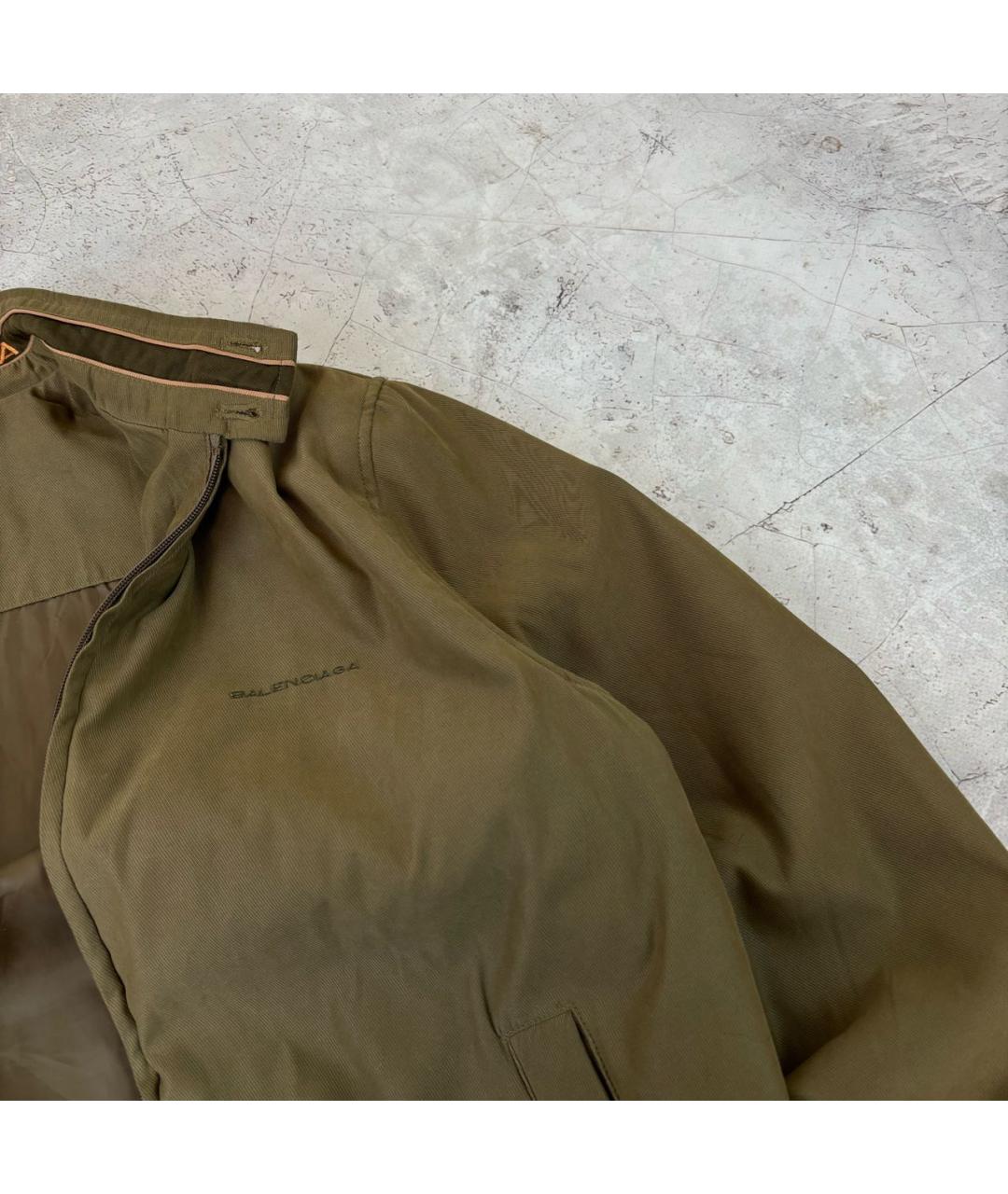 BALENCIAGA Хаки хлопковая куртка, фото 4
