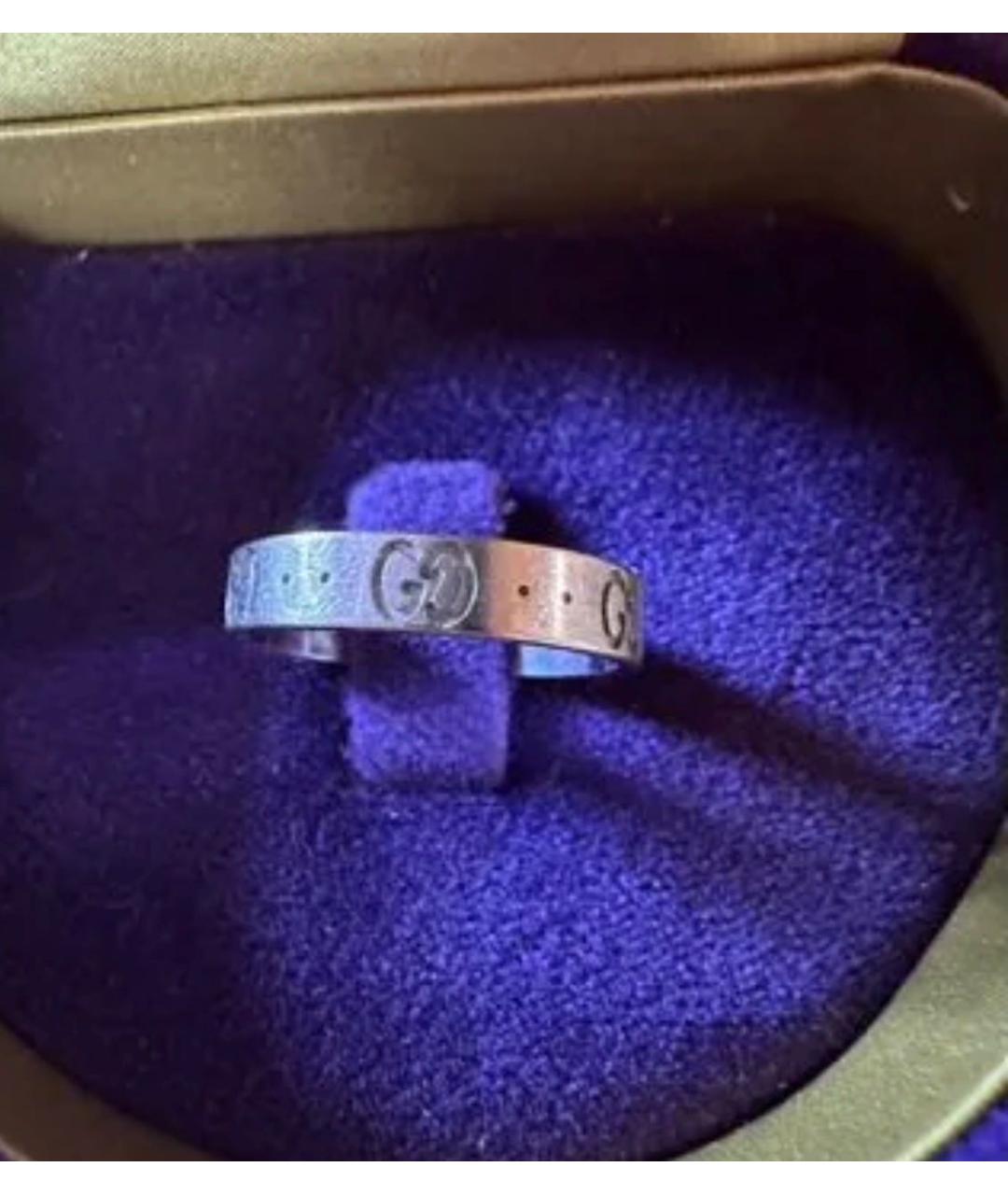 GUCCI Серебряное кольцо из белого золота, фото 4