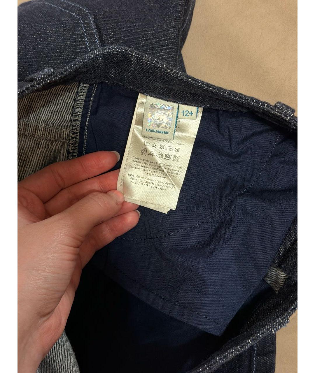 FENDI Темно-синяя деним юбка, фото 5