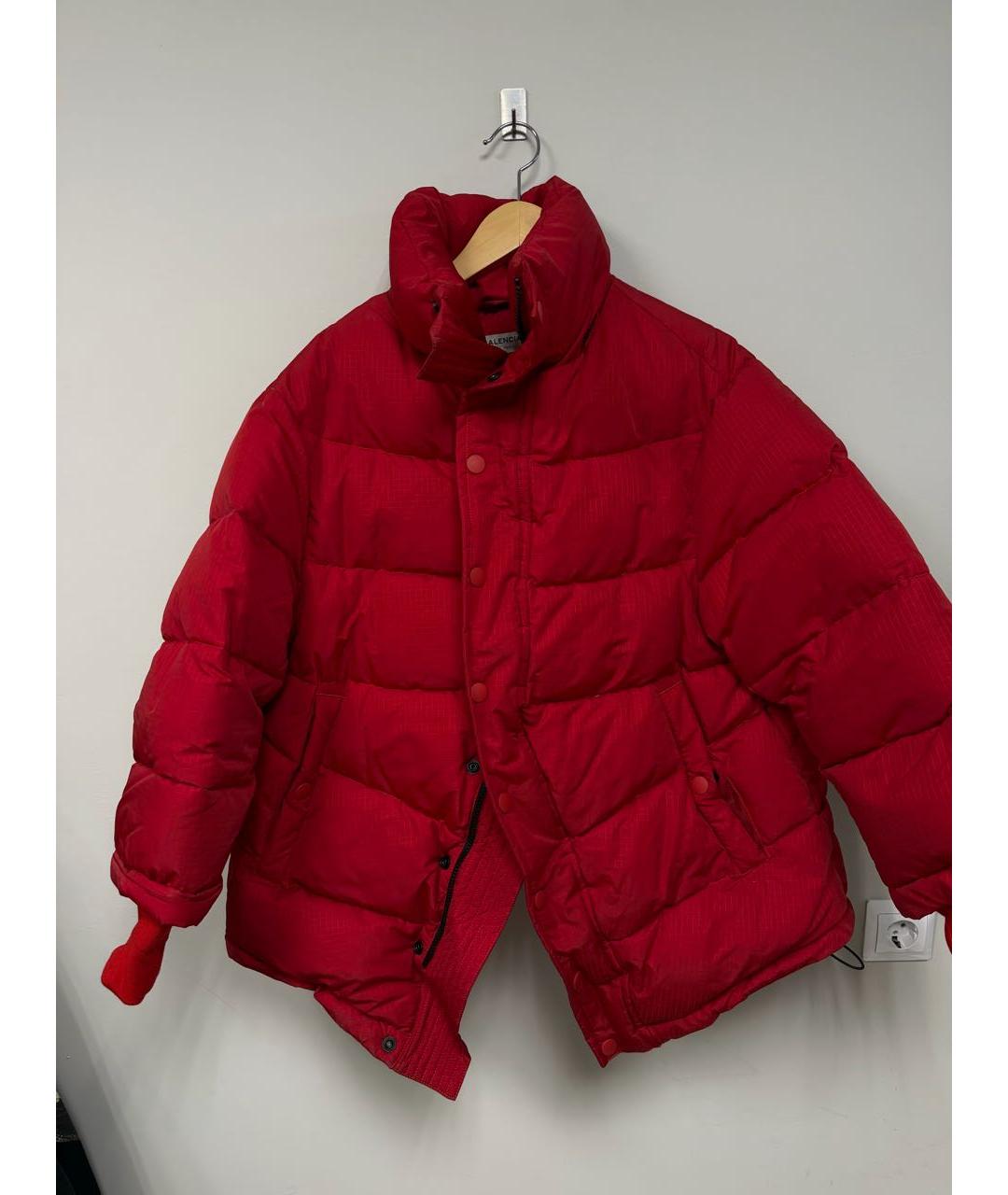 BALENCIAGA Красный полиэстеровый пуховик, фото 9