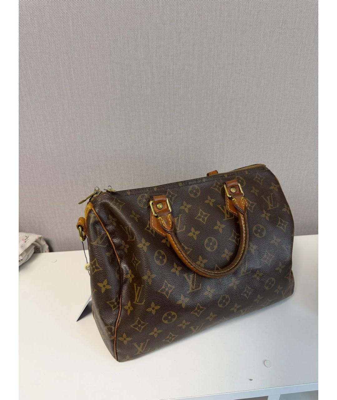 LOUIS VUITTON Коричневая сумка с короткими ручками, фото 2