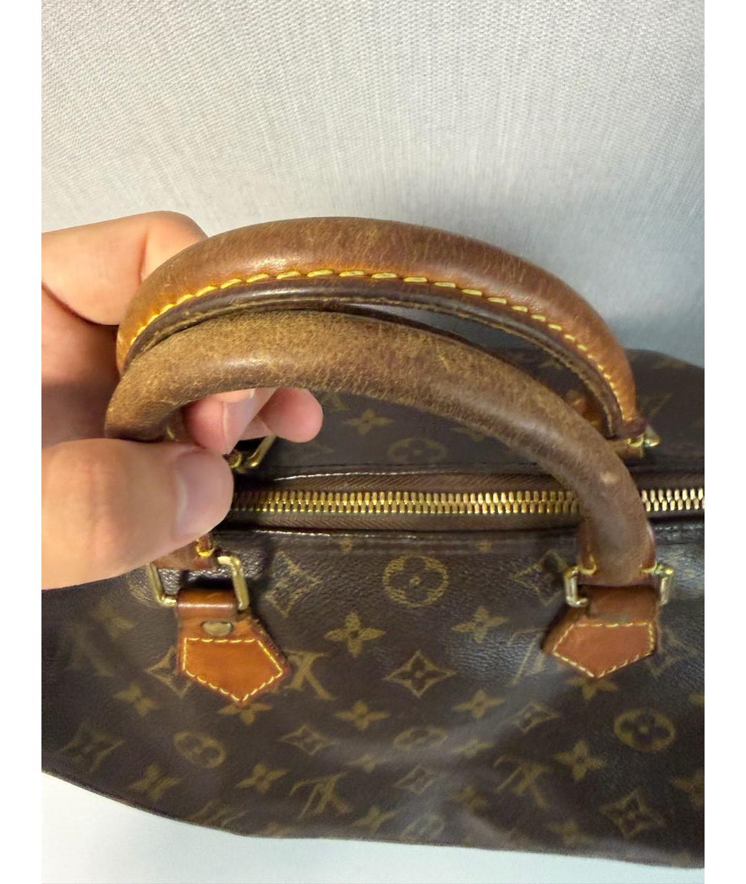 LOUIS VUITTON Коричневая сумка с короткими ручками, фото 5