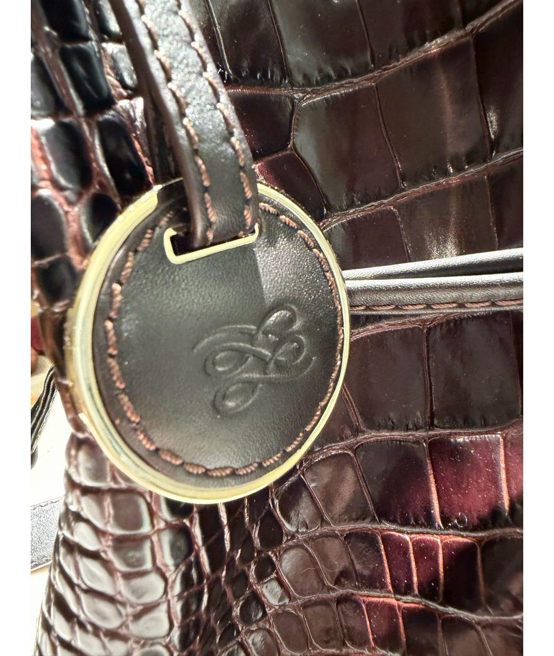 LANCEL Коричневая кожаная сумка через плечо, фото 6