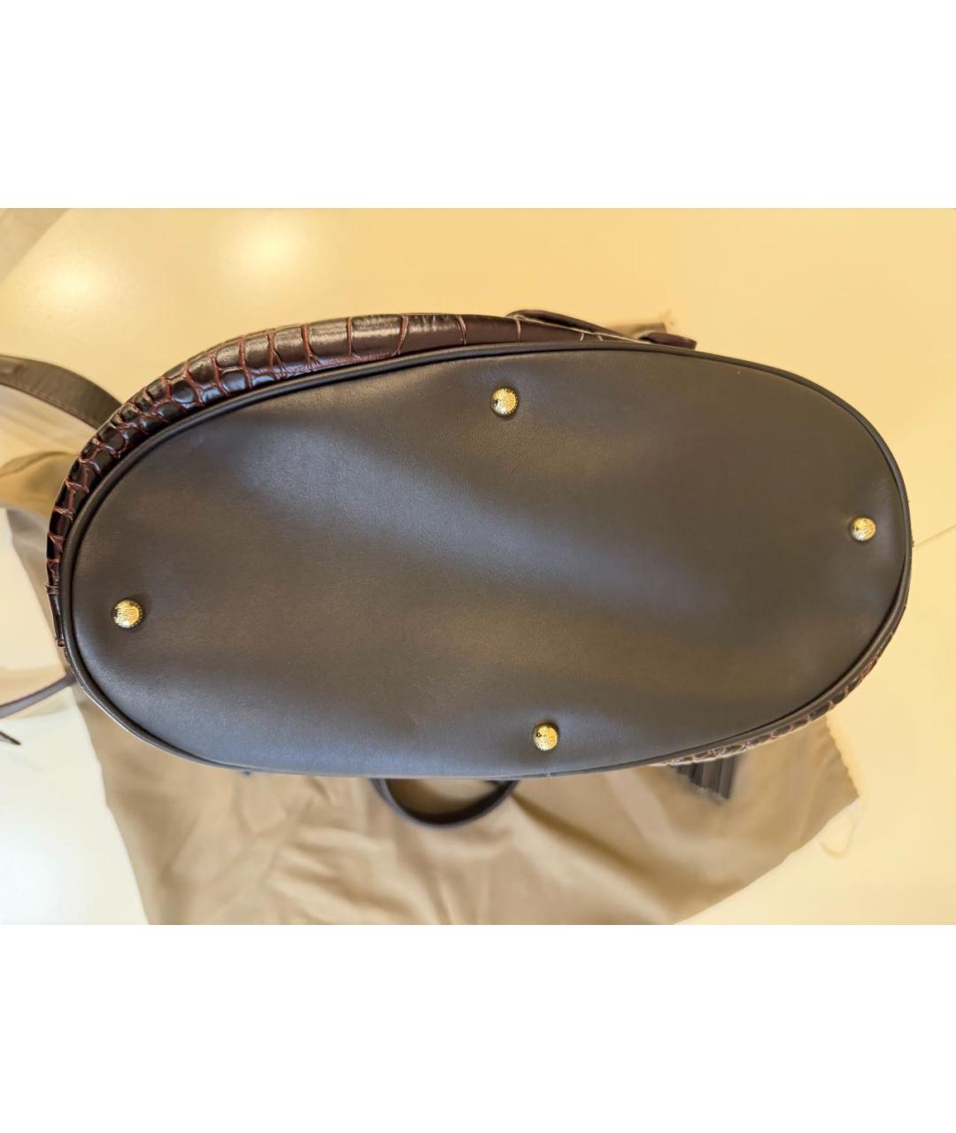 LANCEL Коричневая кожаная сумка через плечо, фото 4