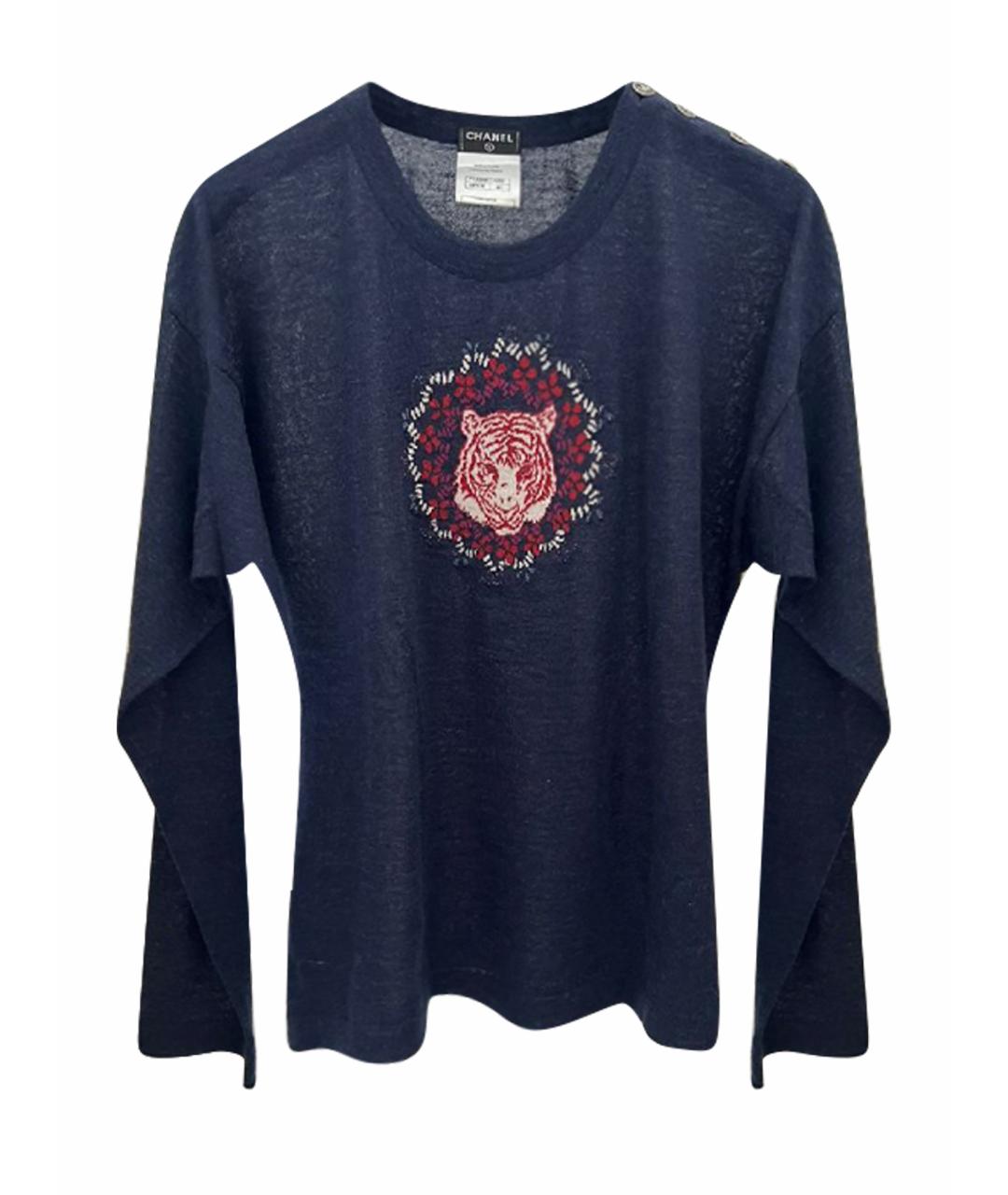 CHANEL Темно-синий джемпер / свитер, фото 1