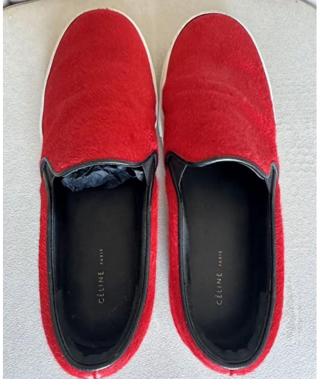 CELINE Красные слипоны, фото 5