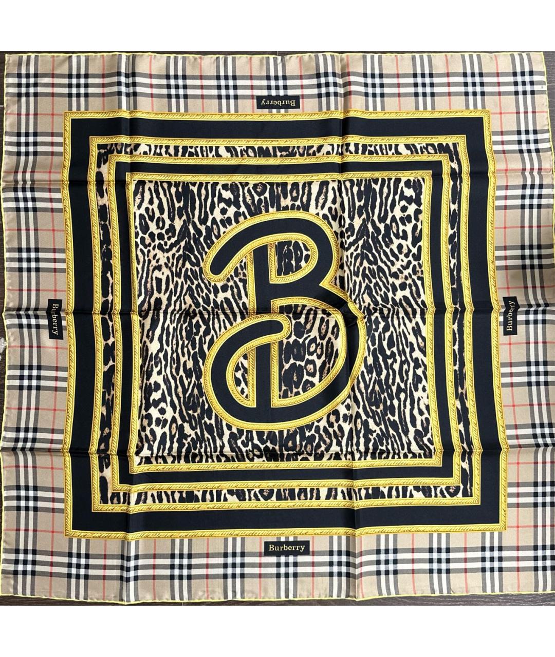 BURBERRY Мульти шелковый платок, фото 5