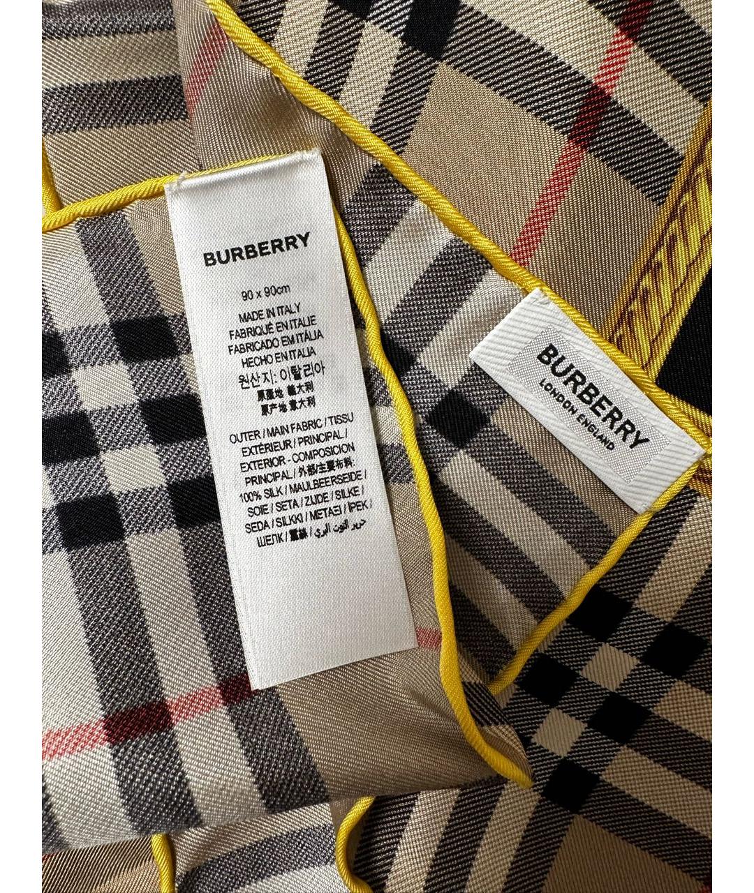 BURBERRY Мульти шелковый платок, фото 7
