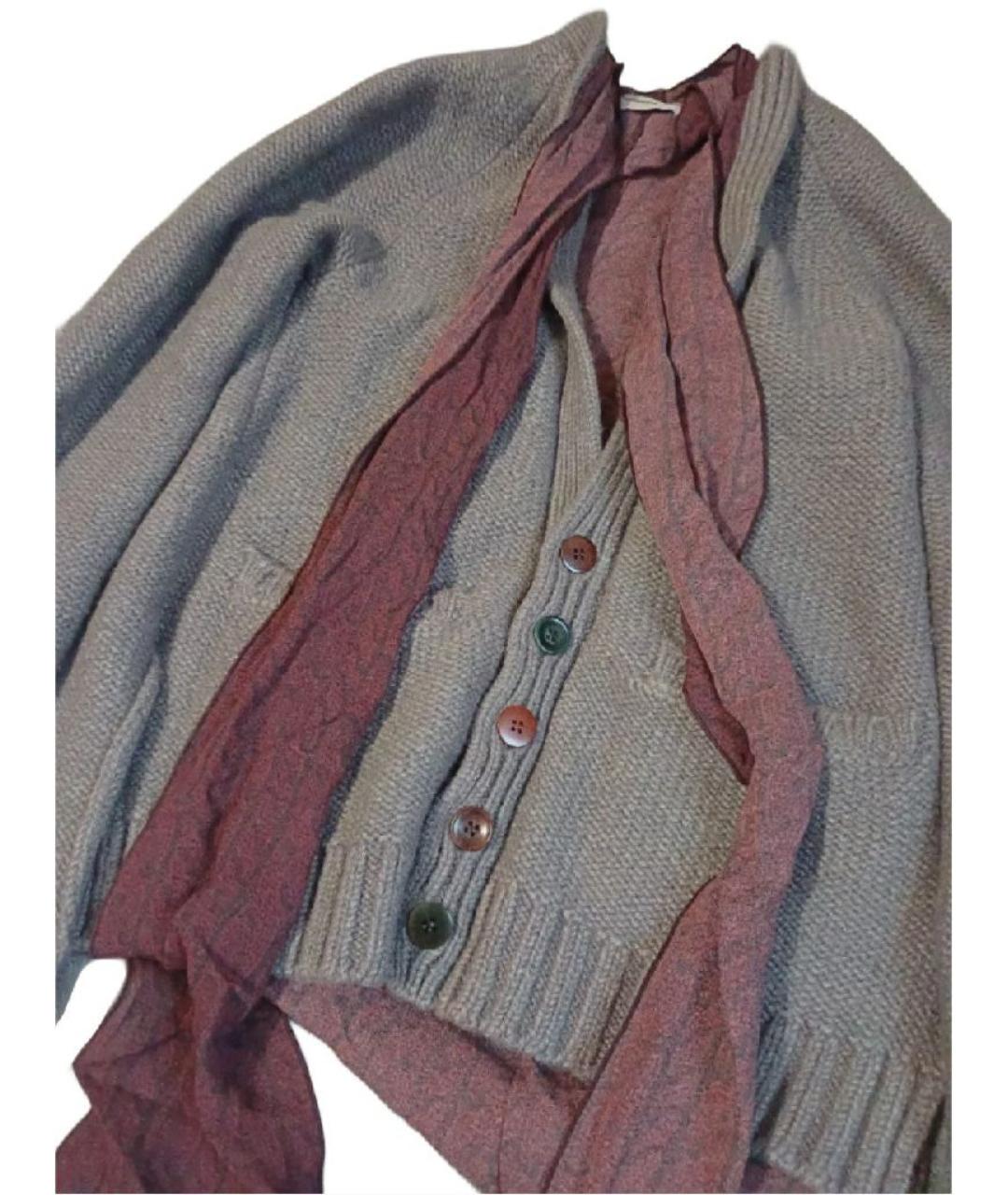 UNDERCOVER Серый шелковый кардиган, фото 5