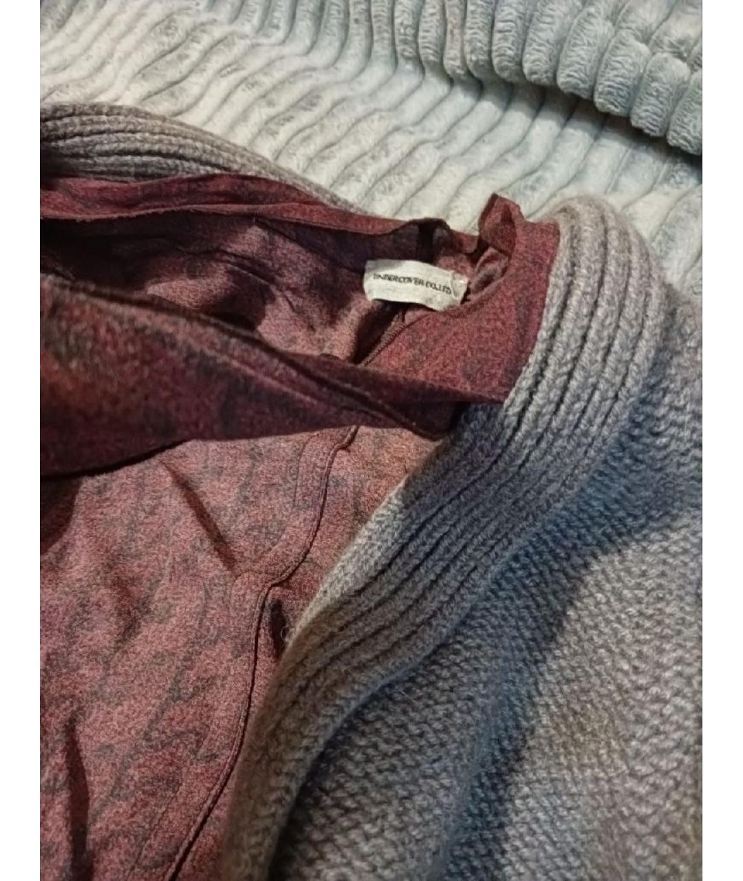 UNDERCOVER Серый шелковый кардиган, фото 3