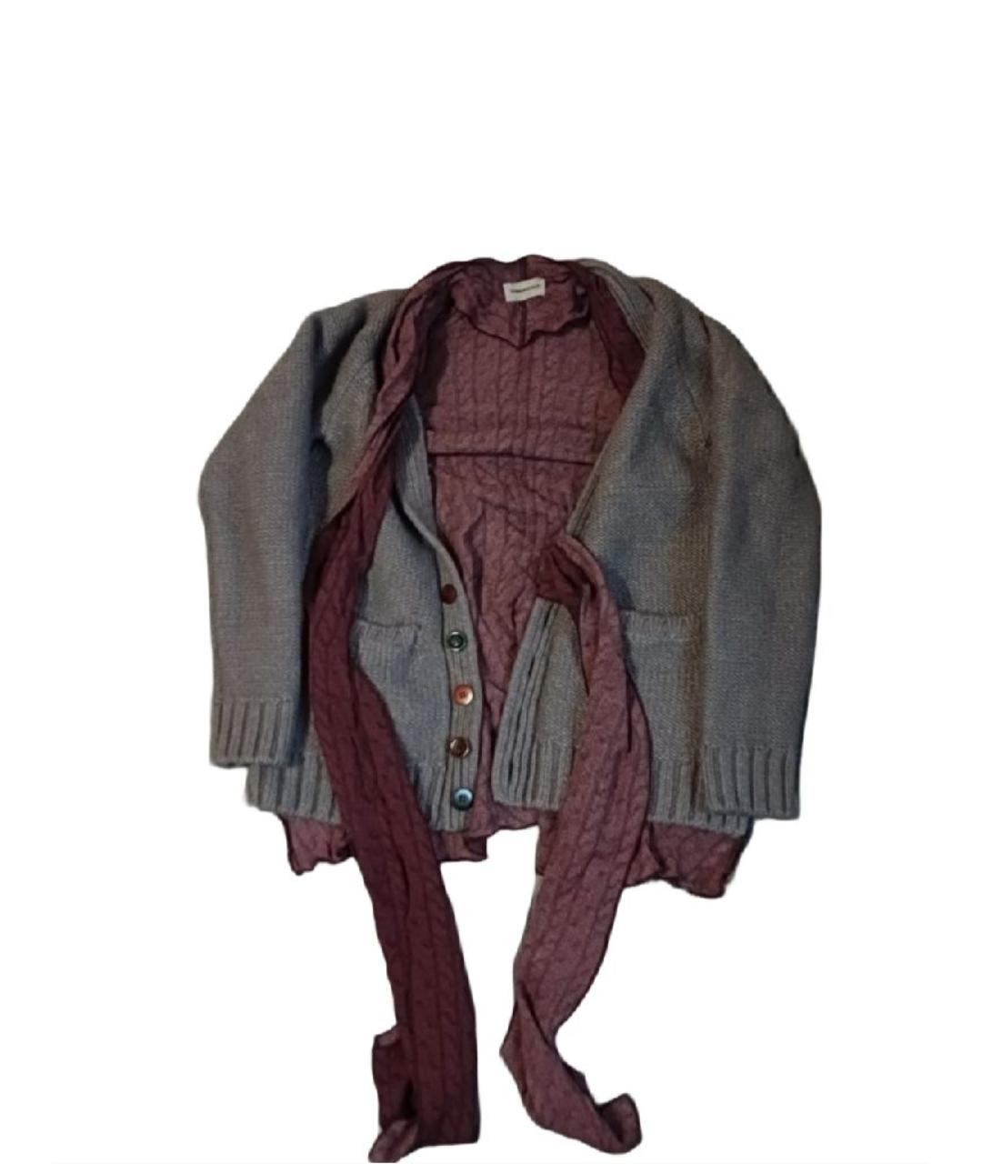 UNDERCOVER Серый шелковый кардиган, фото 10