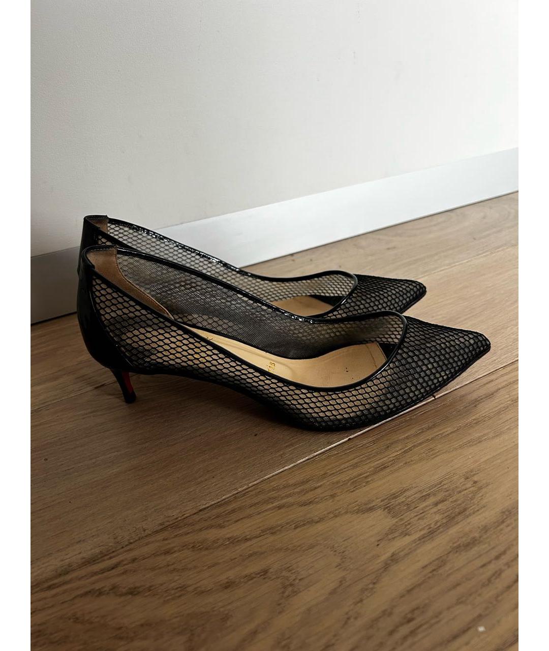 CHRISTIAN LOUBOUTIN Черные кожаные туфли, фото 7