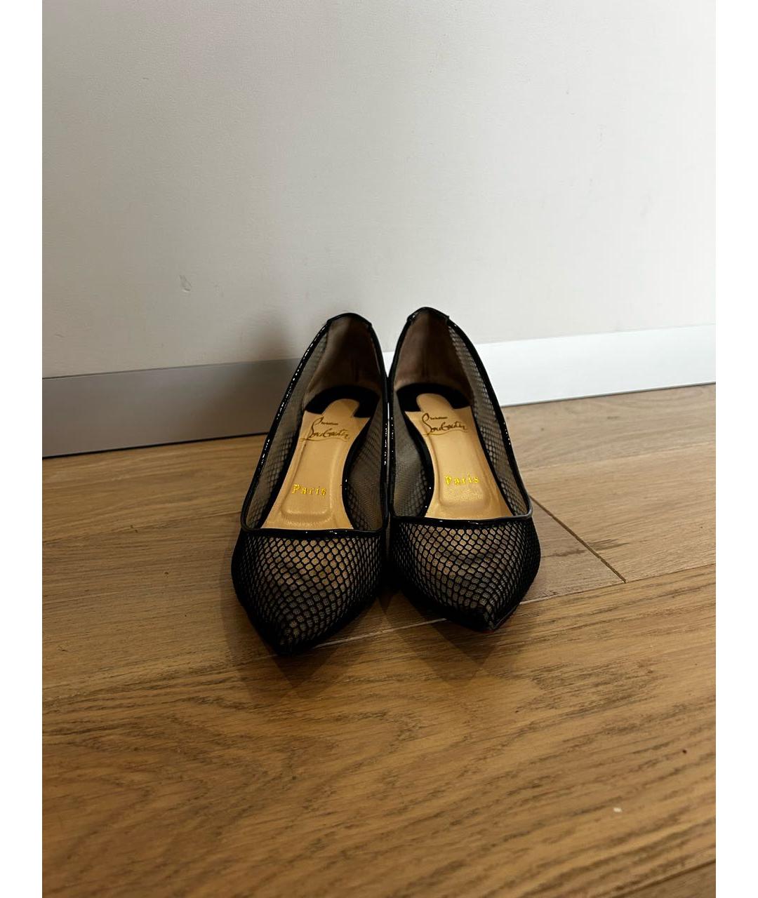 CHRISTIAN LOUBOUTIN Черные кожаные туфли, фото 2