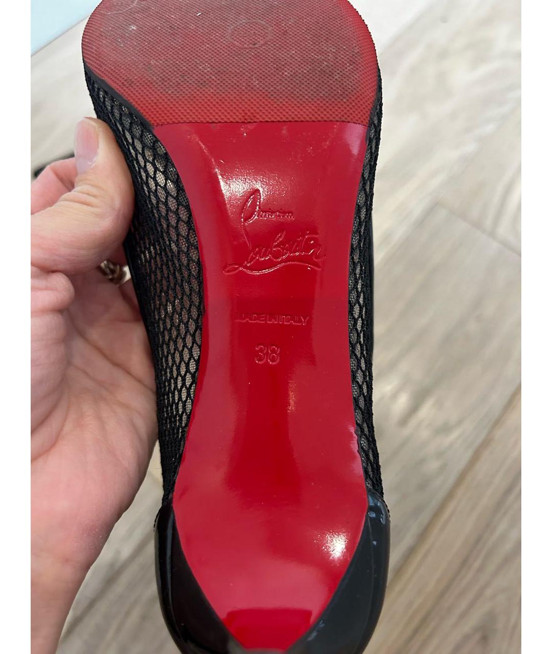 CHRISTIAN LOUBOUTIN Черные кожаные туфли, фото 5