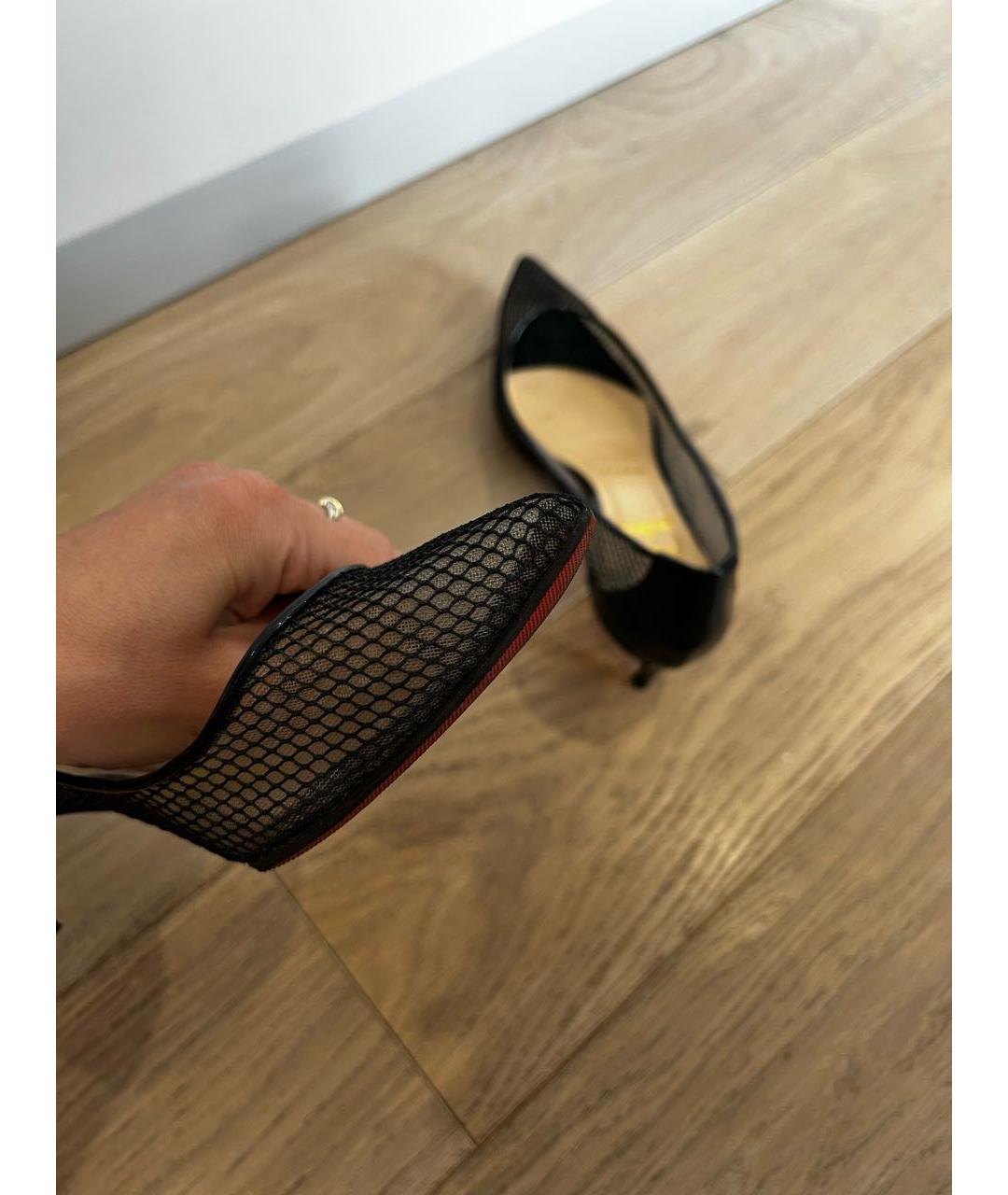 CHRISTIAN LOUBOUTIN Черные кожаные туфли, фото 6