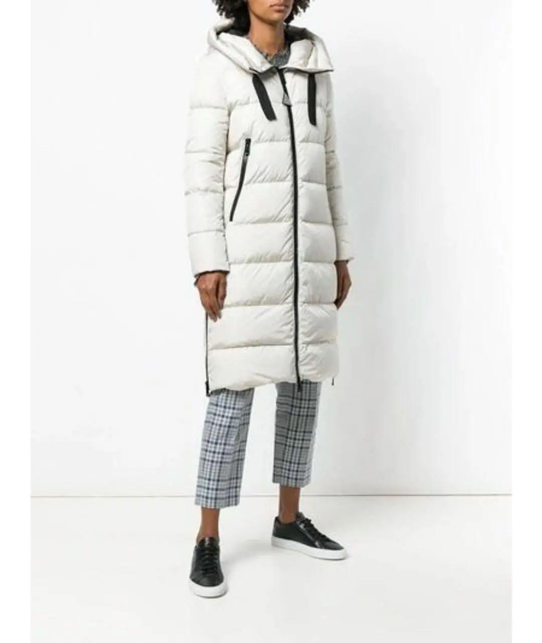 MONCLER Белый полиамидовый пуховик, фото 4