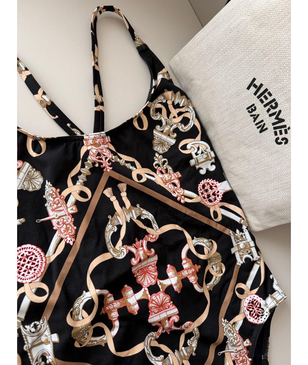 HERMES Черный полиамидовый купальник, фото 5