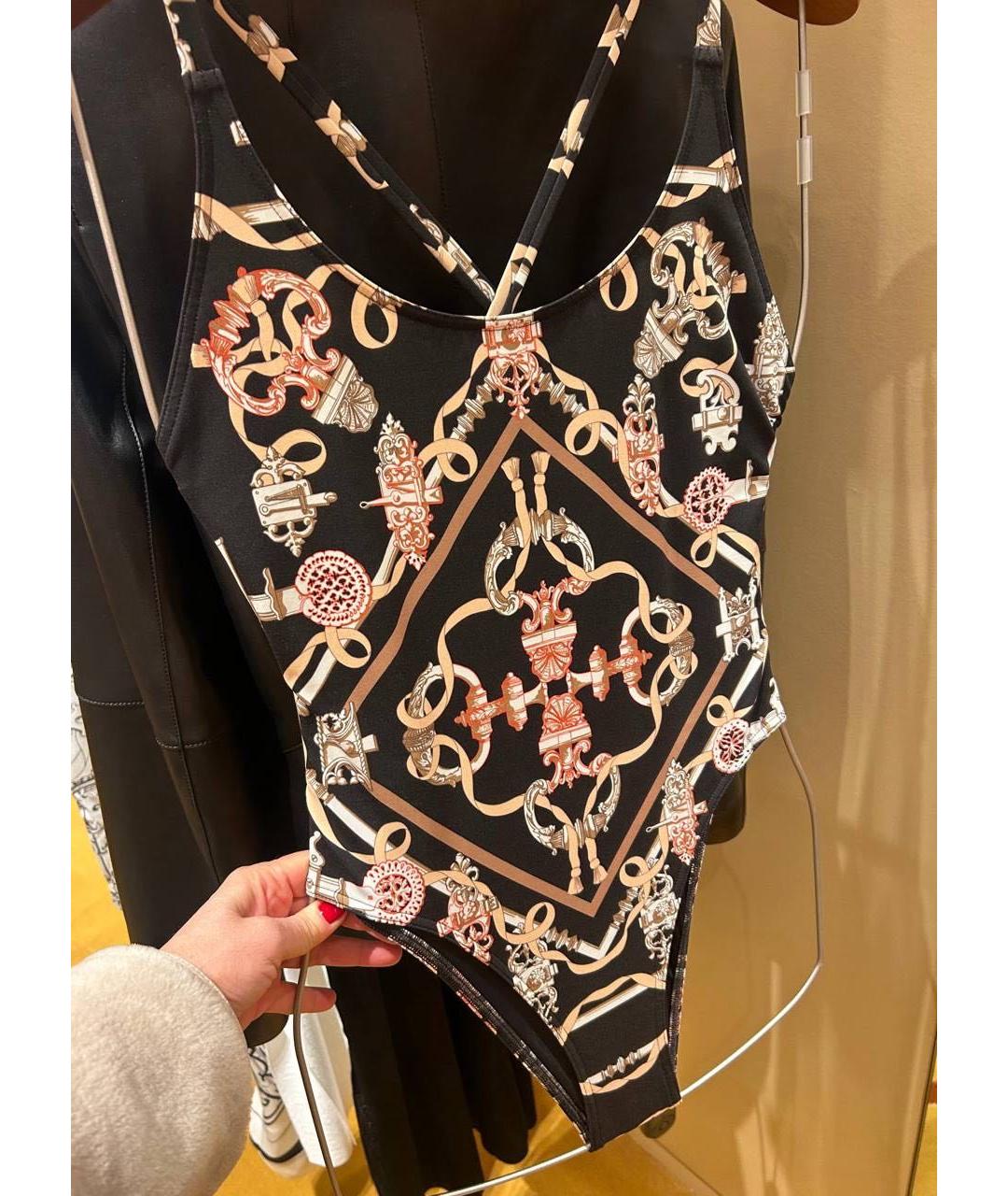 HERMES Черный полиамидовый купальник, фото 4