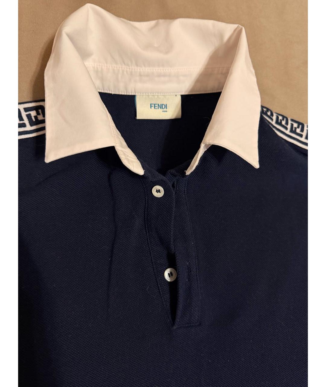 FENDI Темно-синий хлопковый детская футболка / топ, фото 3